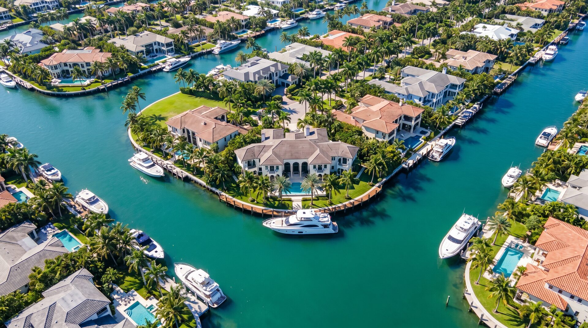 South Florida waterfront aerial