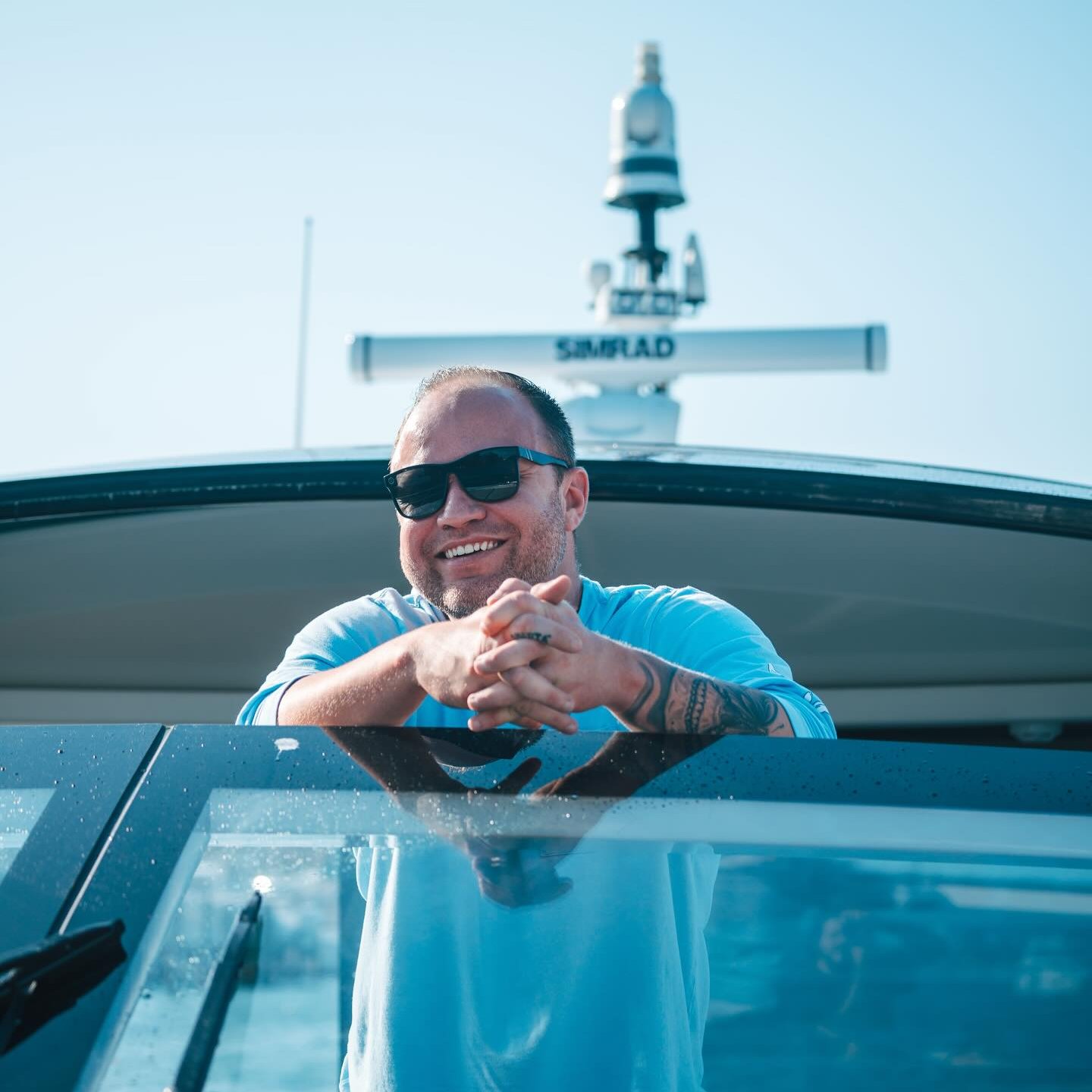 Thomas Daly aboard a yacht in South Florida