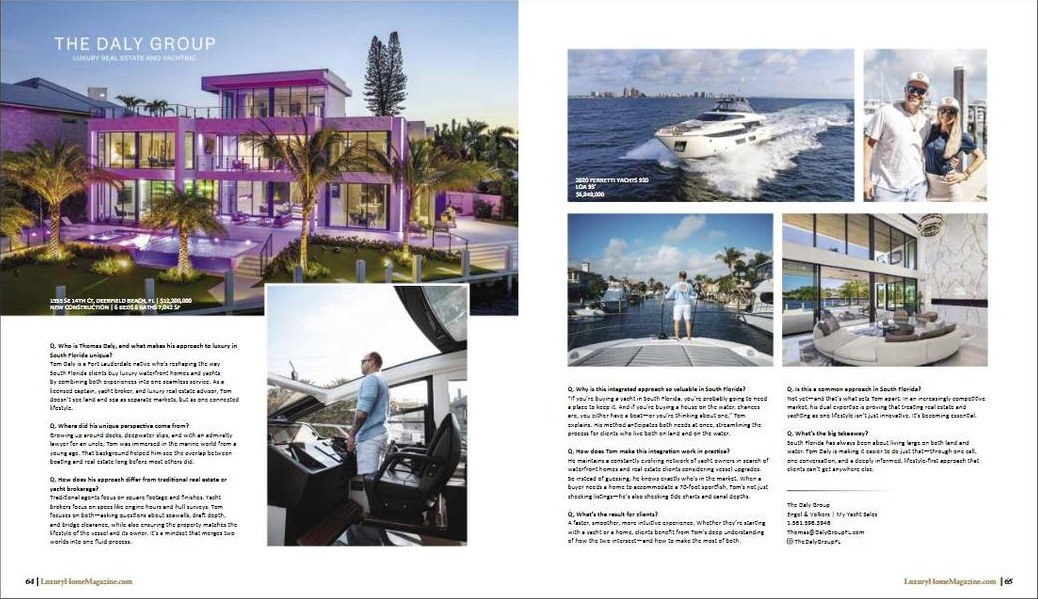 Luxury Home Magazine - June 2025 spread featuring The Daly Group